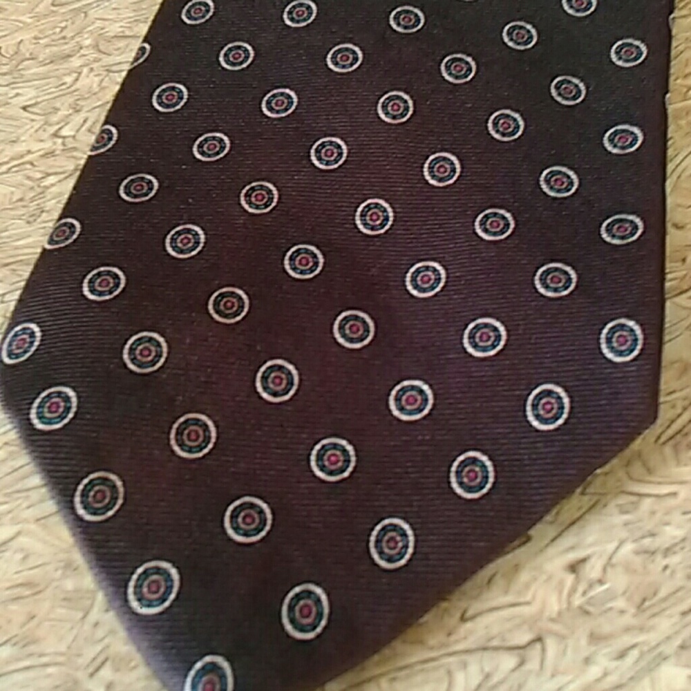 Christian Dior Vintage Silk Tie Brown Thin EUC